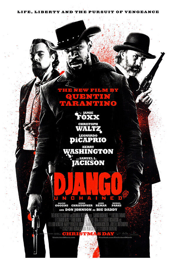 Django Unchained - Quentin Tarantino - Movie Poster - US Version