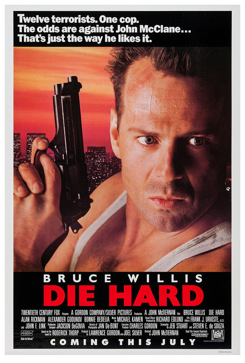 Die Hard - Bruce Willis - Movie Poster - 1988 - Teaser