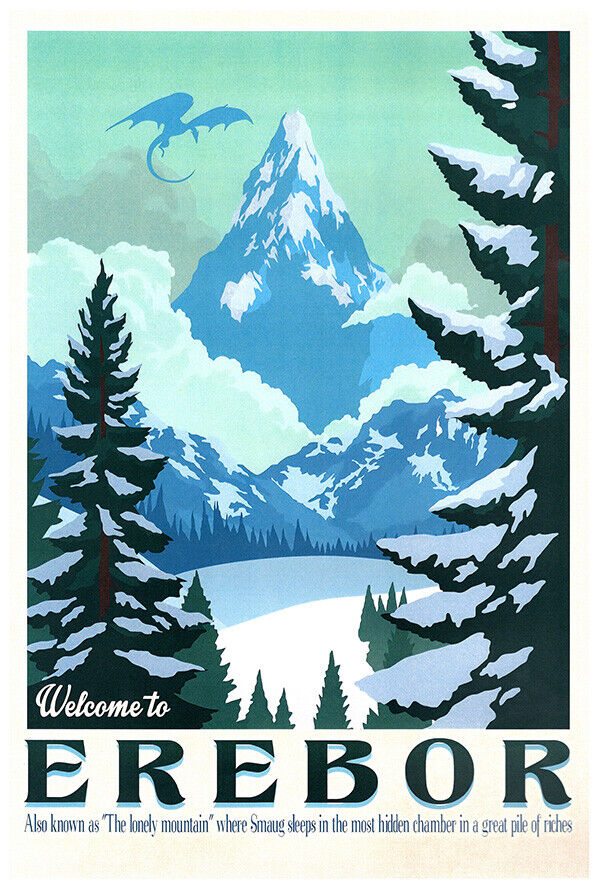 Welcome to Erebor - Lord of the Rings Poster- The Hobbit - Travel Print