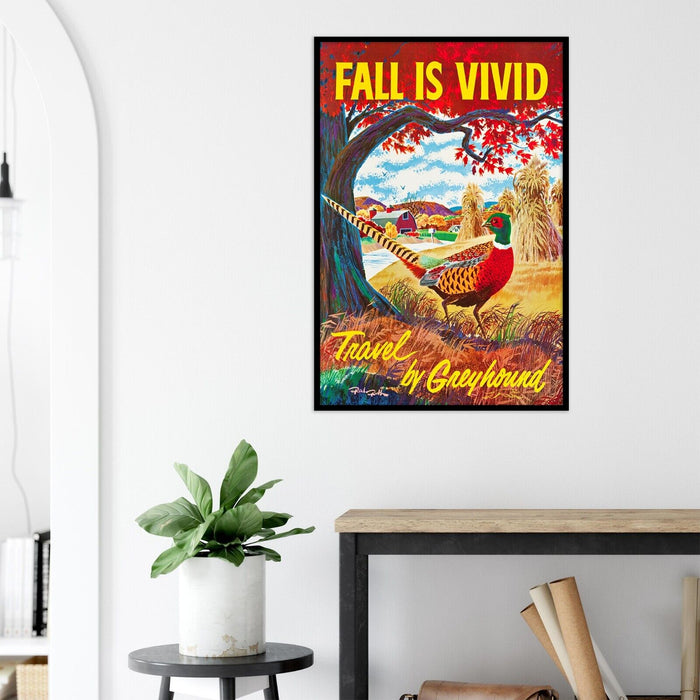 Fall is Vivid - Greyhound Bus Line - 1960s Vintage US Travel Poster