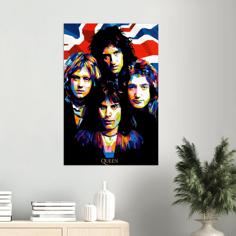 Queen Band Poster - Music Print, Rock Wall Art - Freddie Mercury