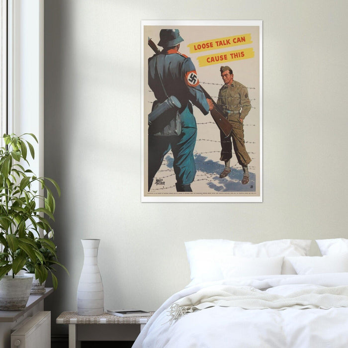 Loose Talk Can Cause This - World War 2 Poster - WW2 Vintage Poster