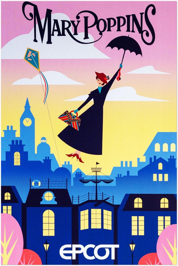 Disney Epcot Center Attraction Poster - Mary Poppins - Disney World D23