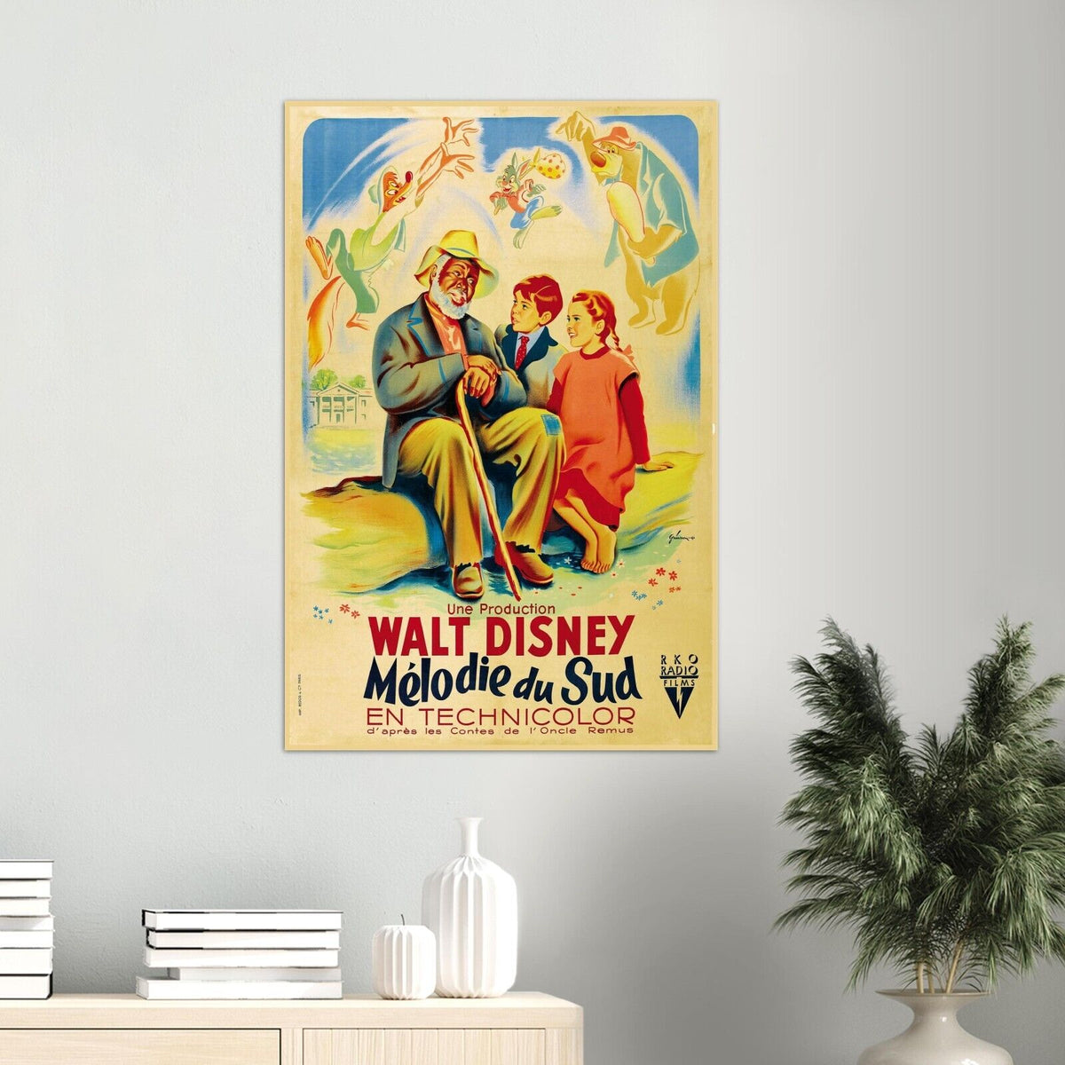 Song of the South - Disney Movie Poster Vintage - French Version