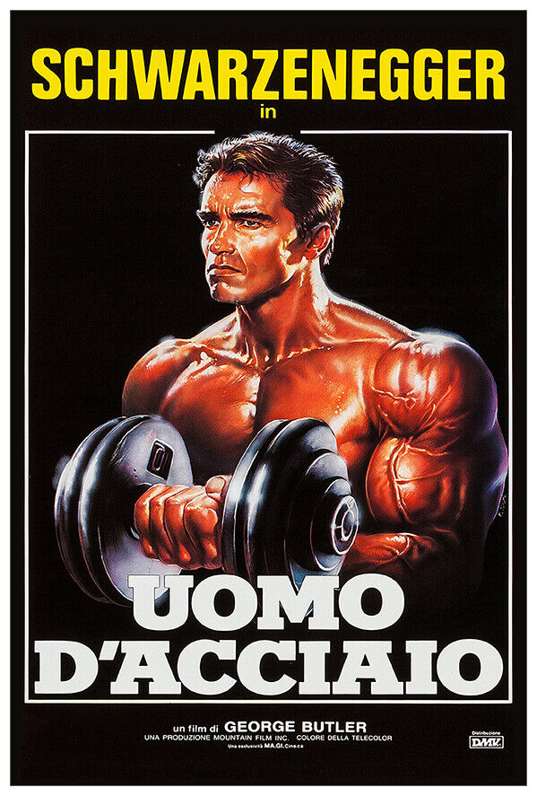 Pumping Iron - Movie Poster - Arnold Schwarzenegger - Italian Version