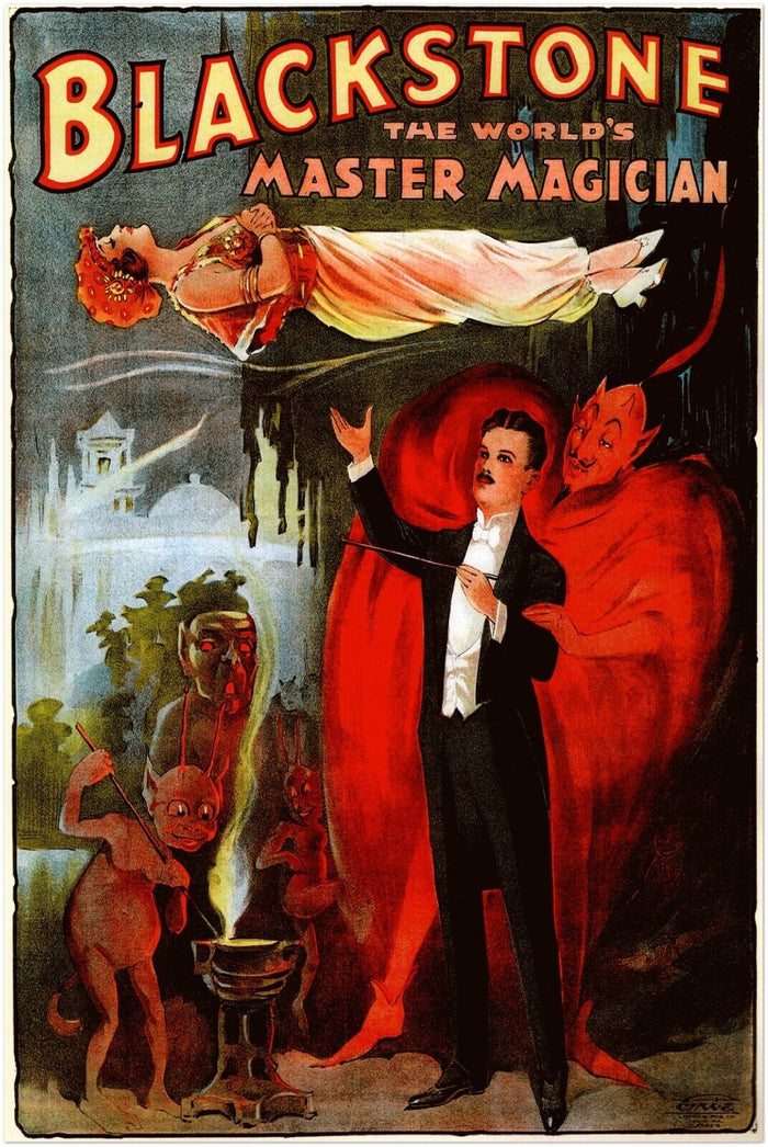 Vintage Magician Poster – Blackstone – Magic themed Wall Art Print