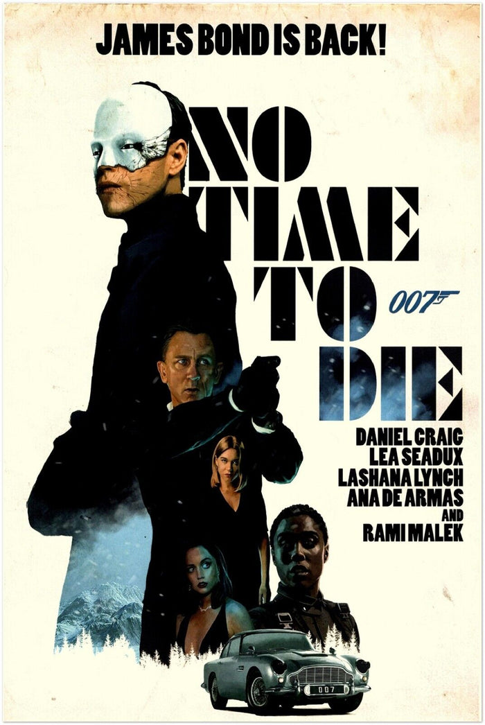 No Time to Die- James Bond 007 Movie Poster - Daniel Craig - US Version