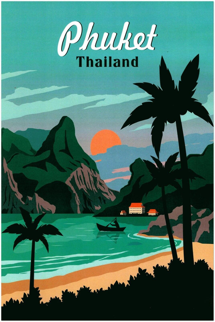 Phuket - Thailand - Vintage Travel Poster