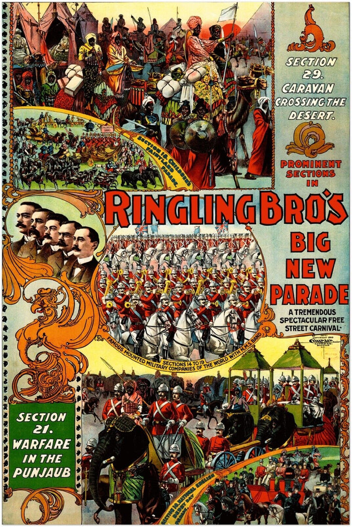 Circus, Clown, Carnivals Ringling Bros Barnum and Bailey Vintage Poster #7