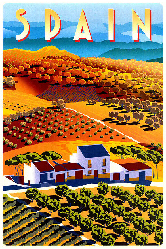 Spain   - Vintage Travel Poster - Retro Posters