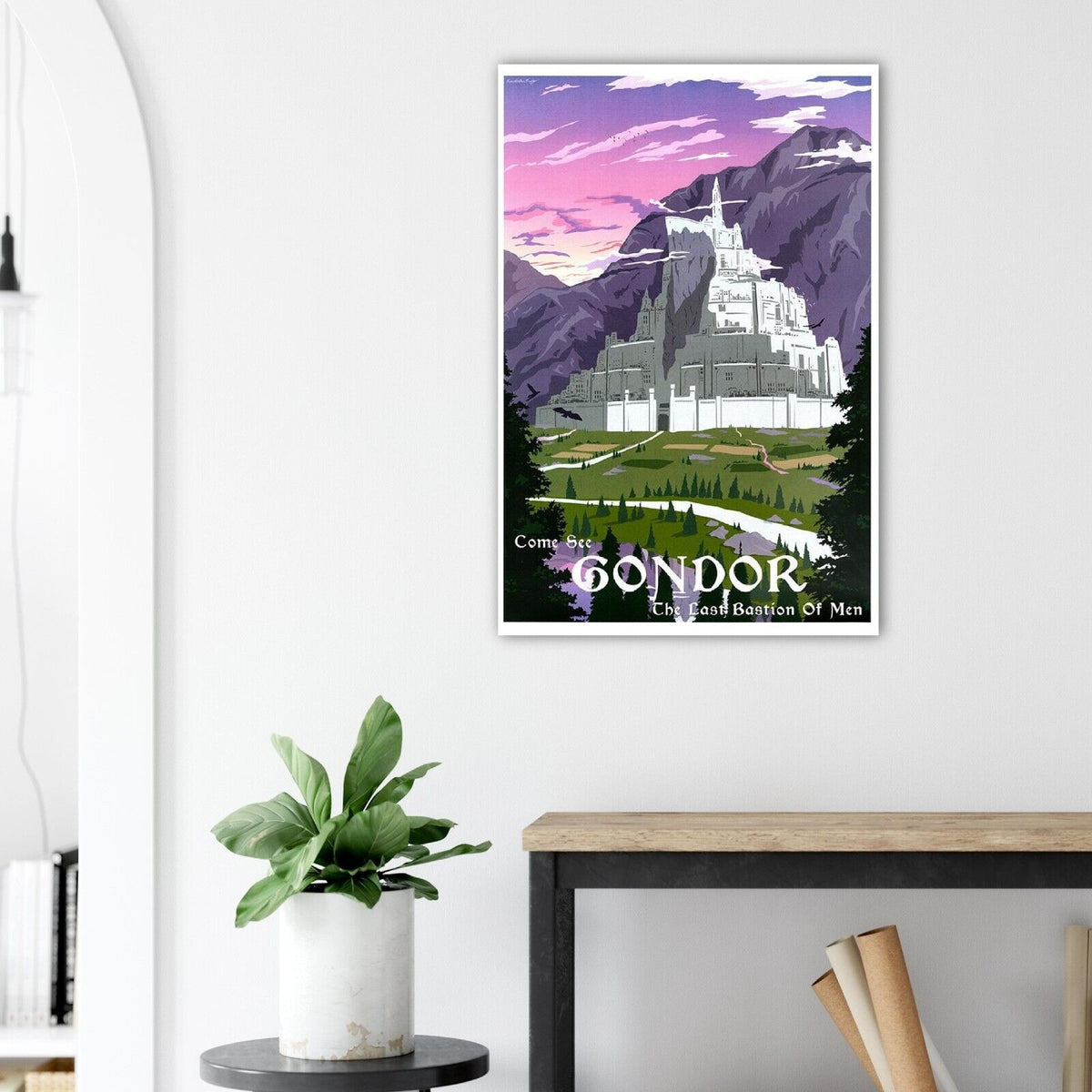 Come See Gondor   - Lord of the Rings Poster- The Hobbit - Travel Print