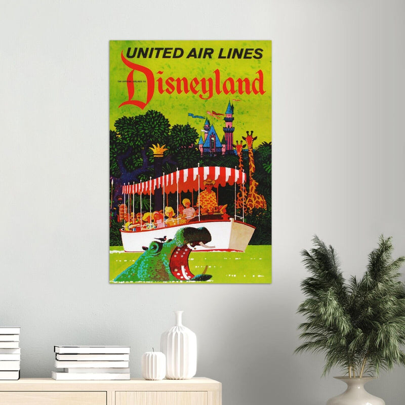 Disney Attraction Poster -  Jungle Cruise - United Air Lines - Disneyland