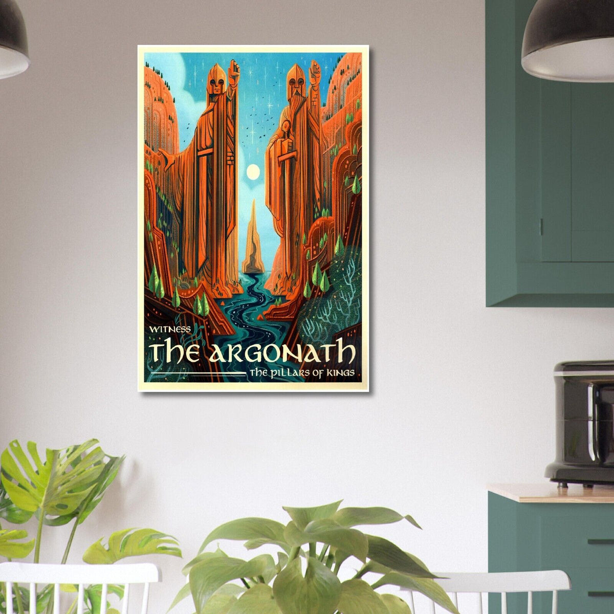 Witness the Argonath  - Lord of the Rings Poster- The Hobbit - Travel Print