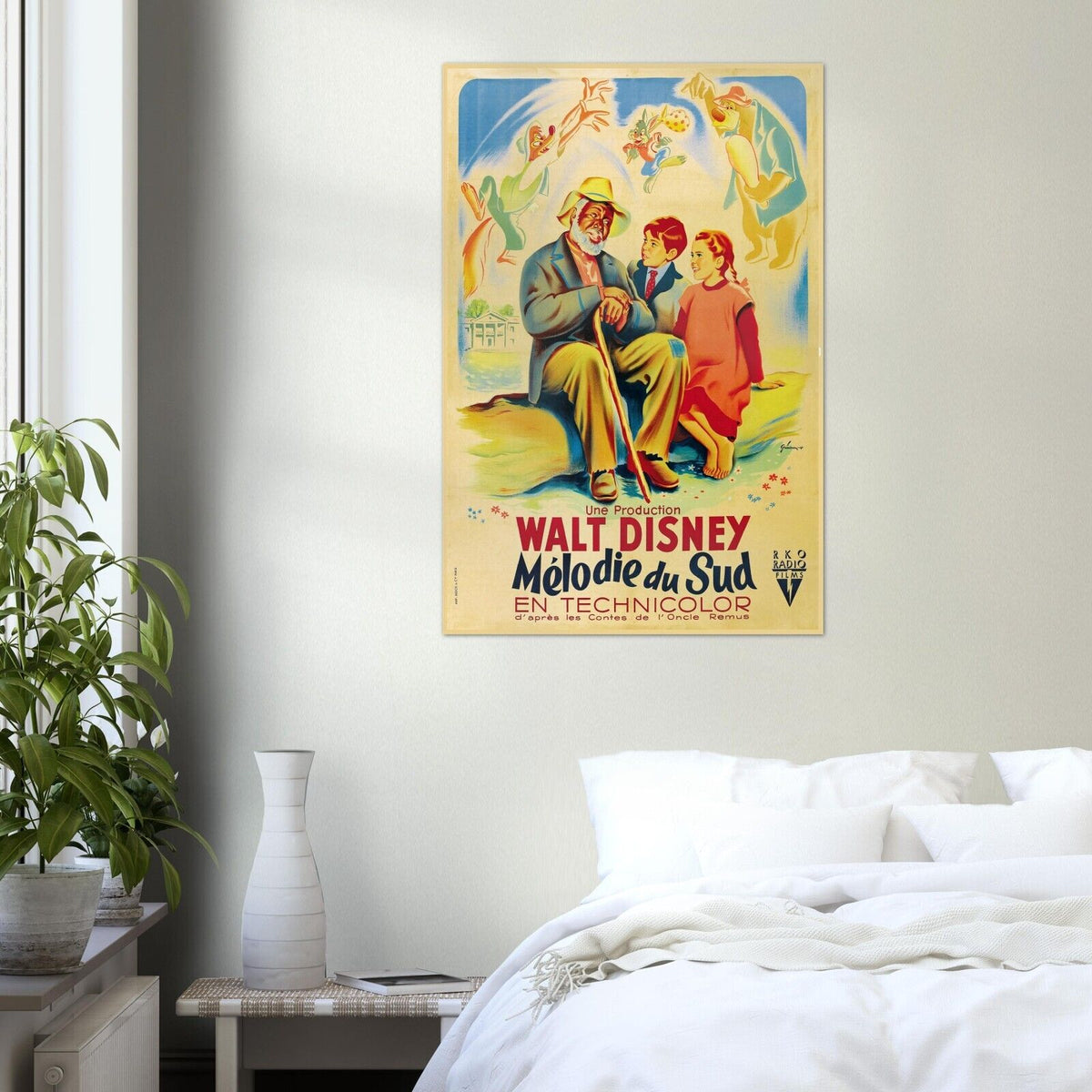 Song of the South - Disney Movie Poster Vintage - French Version