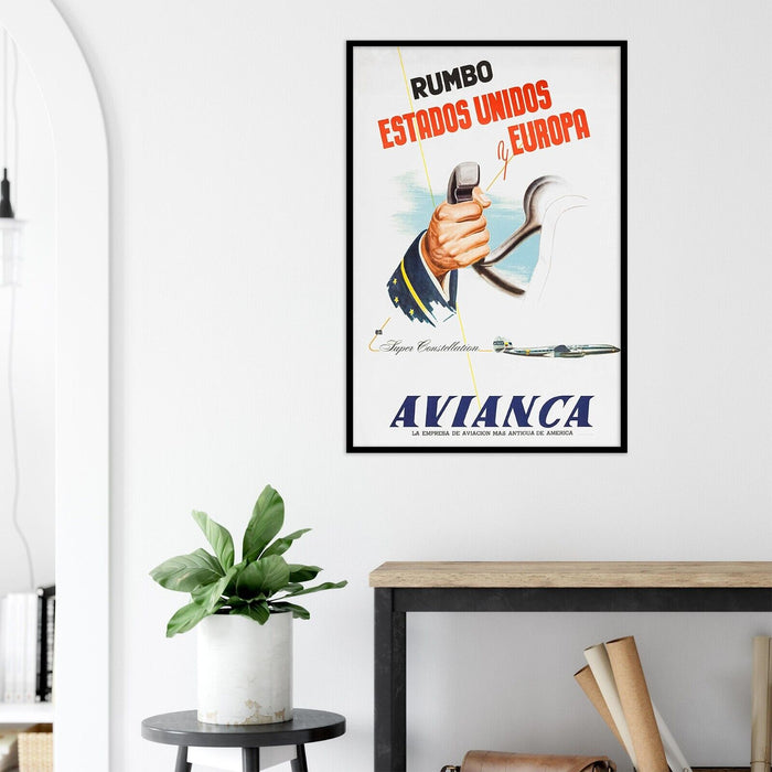 Avianca - Columbian Airline - 1950s - Vintage Airline Travel Poster