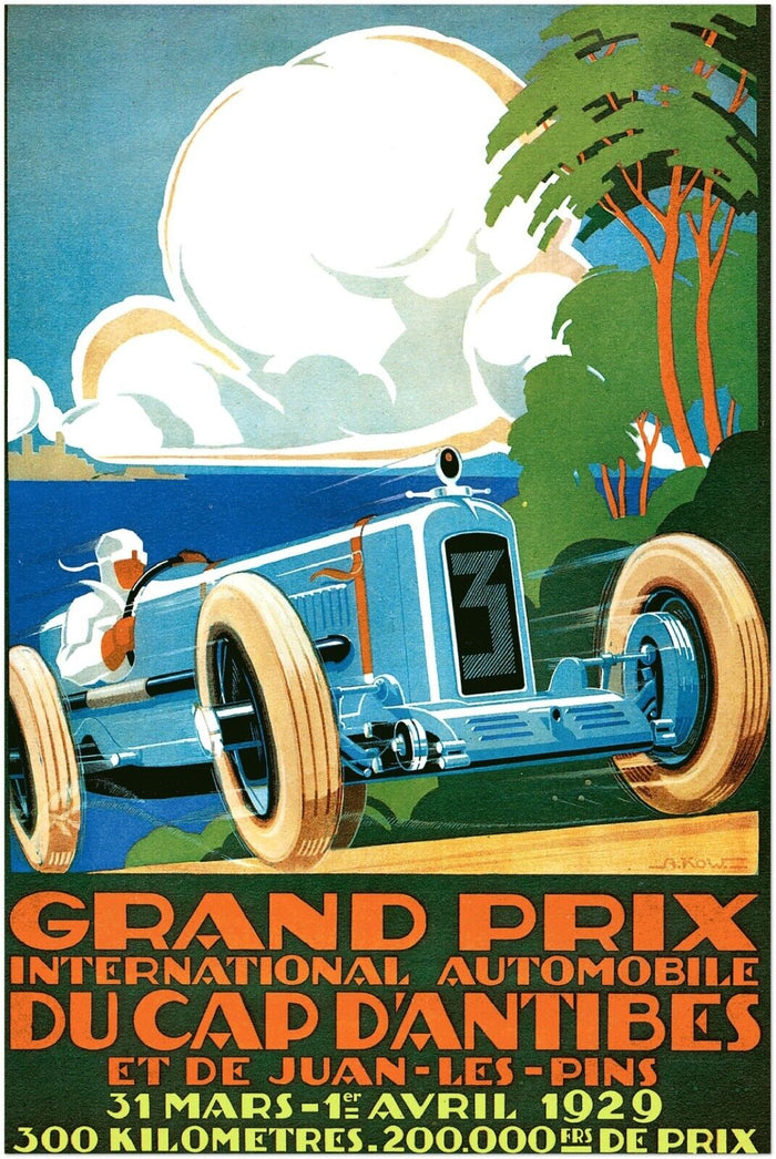 Grand Prix 1929 - Vintage Auto Racing Poster