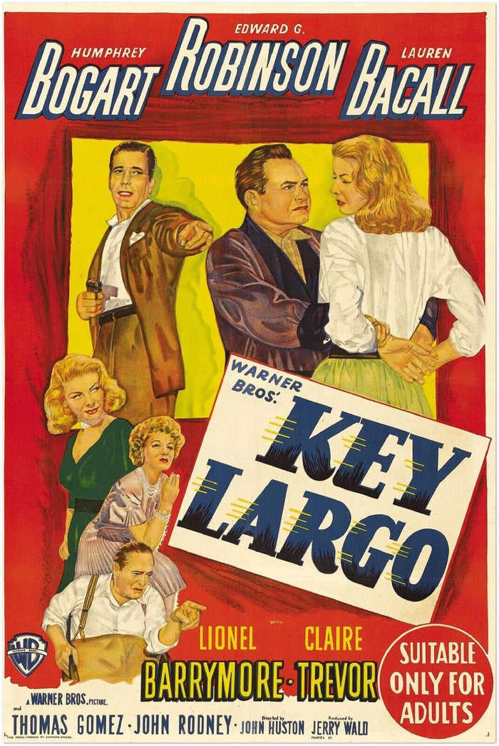 Key Largo - Vintage Movie Poster - Humphrey Bogart - Film Noir #3