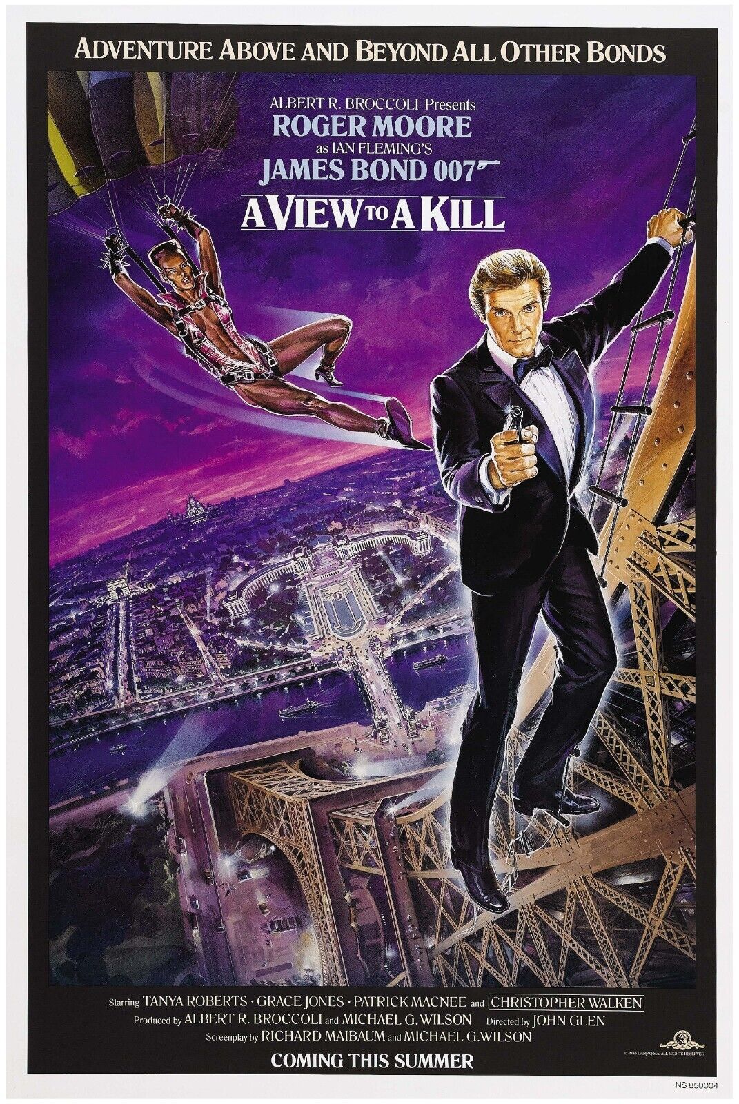 A View to a Kill - James Bond 007 Movie Poster - Roger Moore - US Teaser