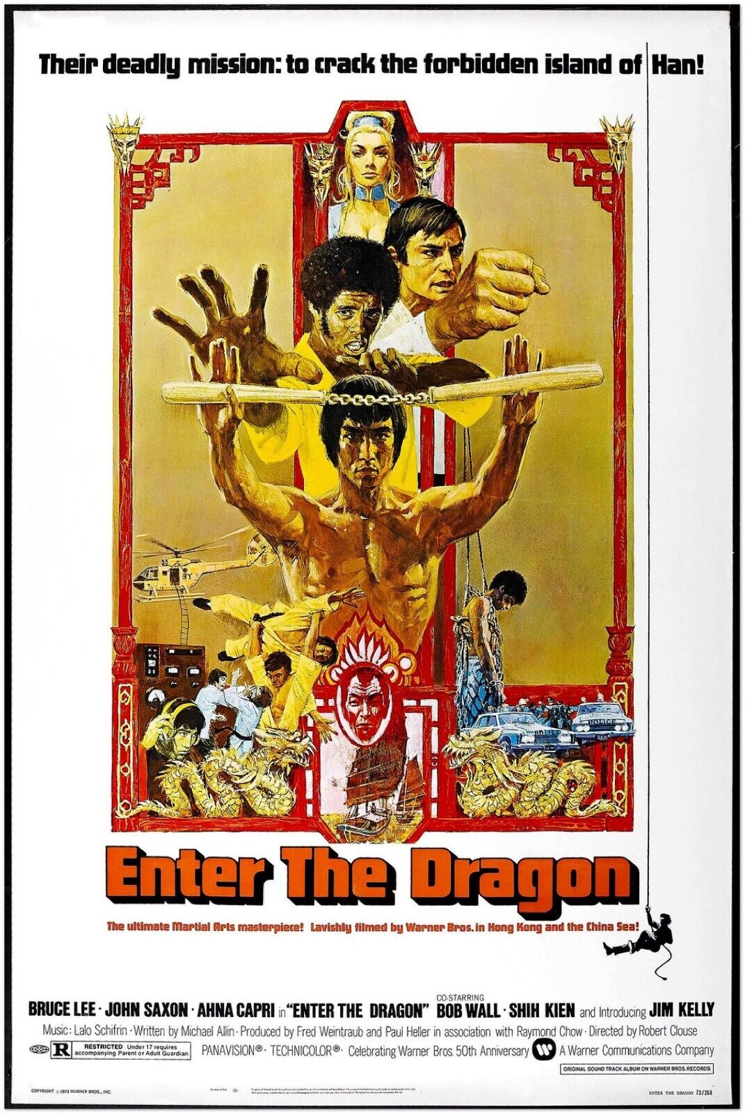 Enter the Dragon - Bruce Lee Movie Poster - US Release Version