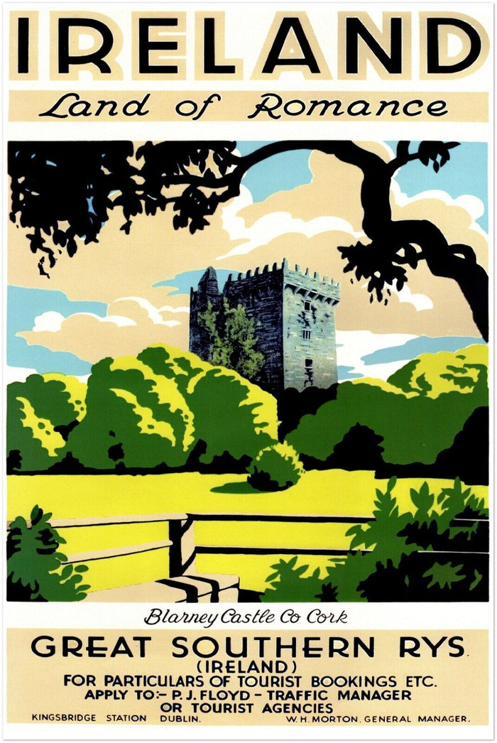 Ireland - Land of Romance - Vintage Travel Poster