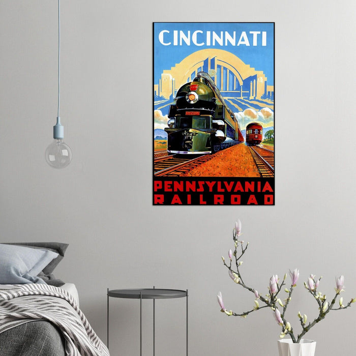 Cincinnati - Pennsylvania Railroad - Vintage Travel Poster