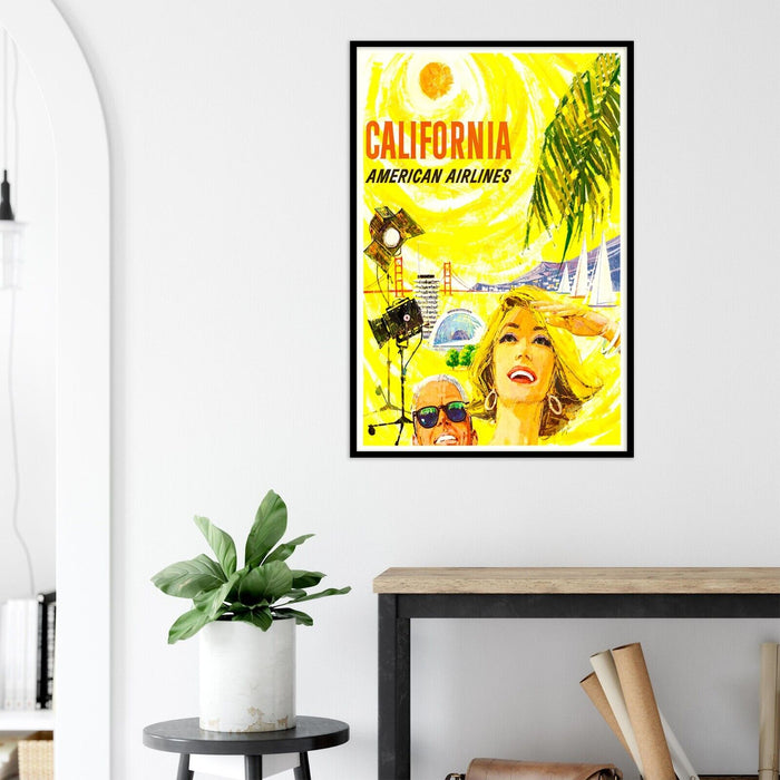 American Airlines - California  - Vintage Airline Travel Poster