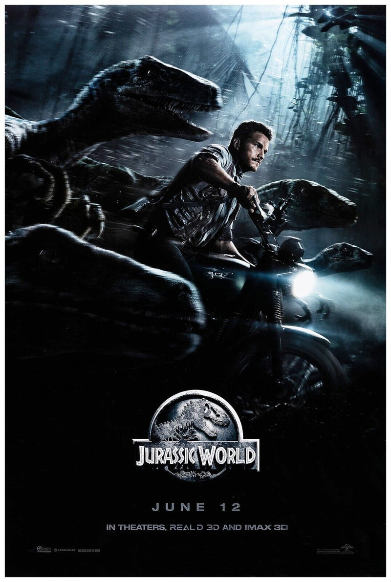 Jurassic World - Chris Pratt - 2015 - Movie Poster - US Release - Teaser #1