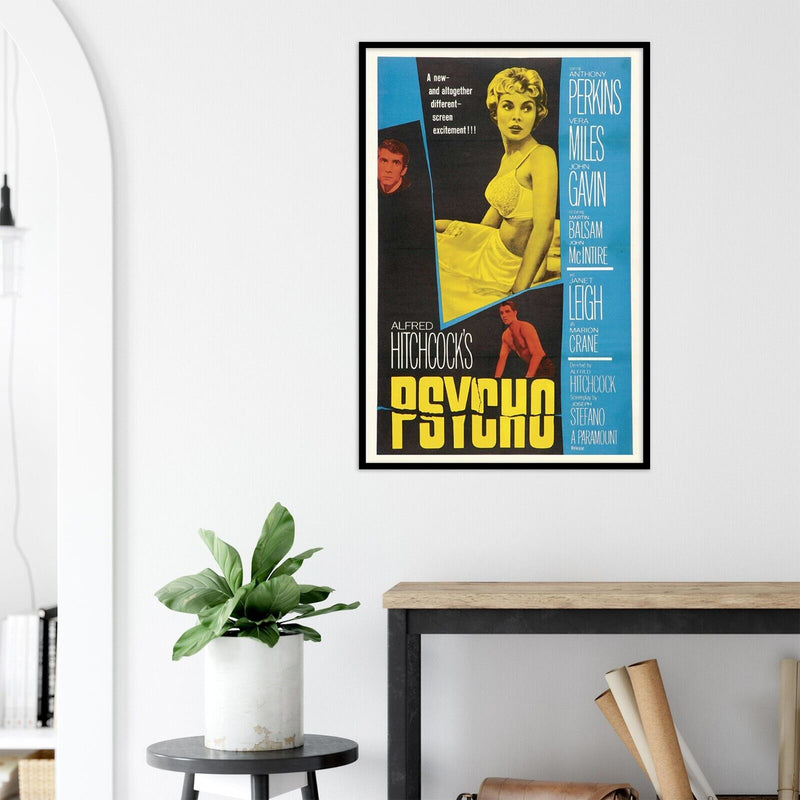 Psycho - Alfred Hitchcock - Classic Horror Movie Poster