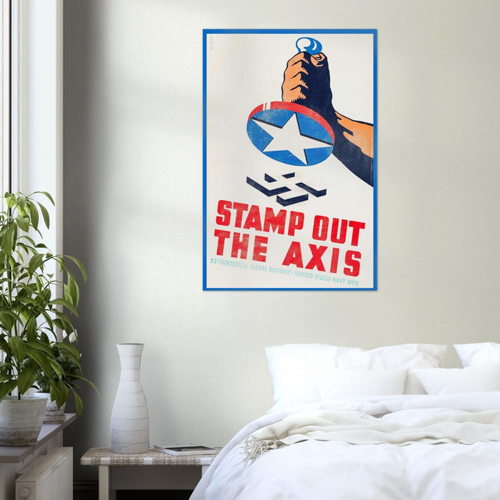 Stamp Out the Axis - WW2 Vintage Poster - World War 2 Poster