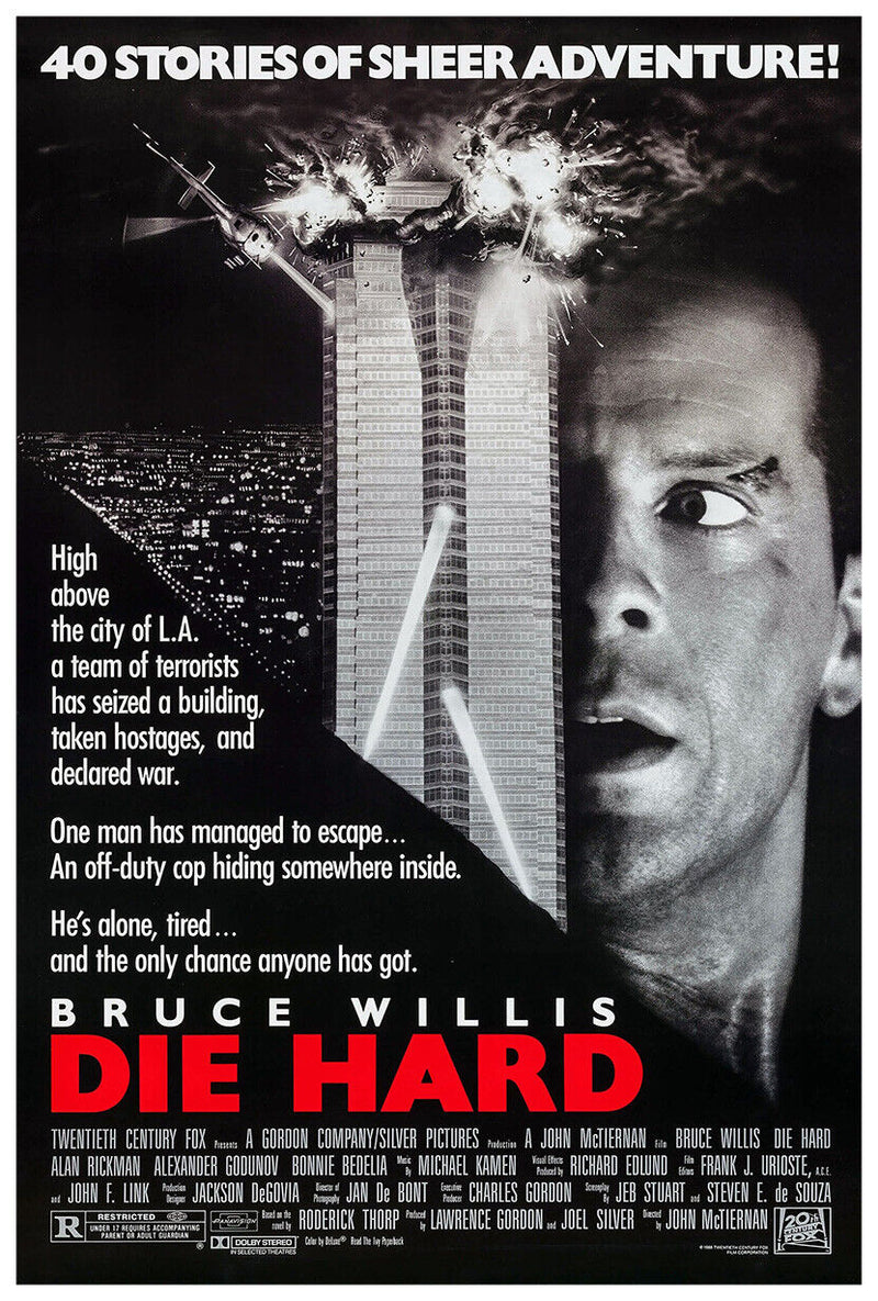 Die Hard - Bruce Willis - Movie Poster - 1988 - US Version