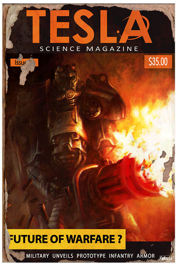 Tesla Science Journal - Future of Warfare - Fallout 4 Poster