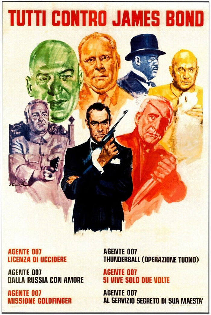 James Bond 007 Movie Series Poster - Sean Connery - Italian Version