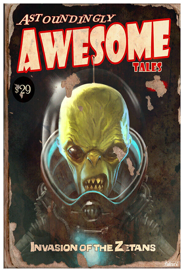 Astoundingly Awesome Tales - Invasion of the Zetans - Fallout 4 Poster