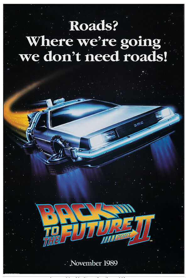 Back to the Future 2 Teaser Poster - US Version - Movie Print, Wall Art, Vintage