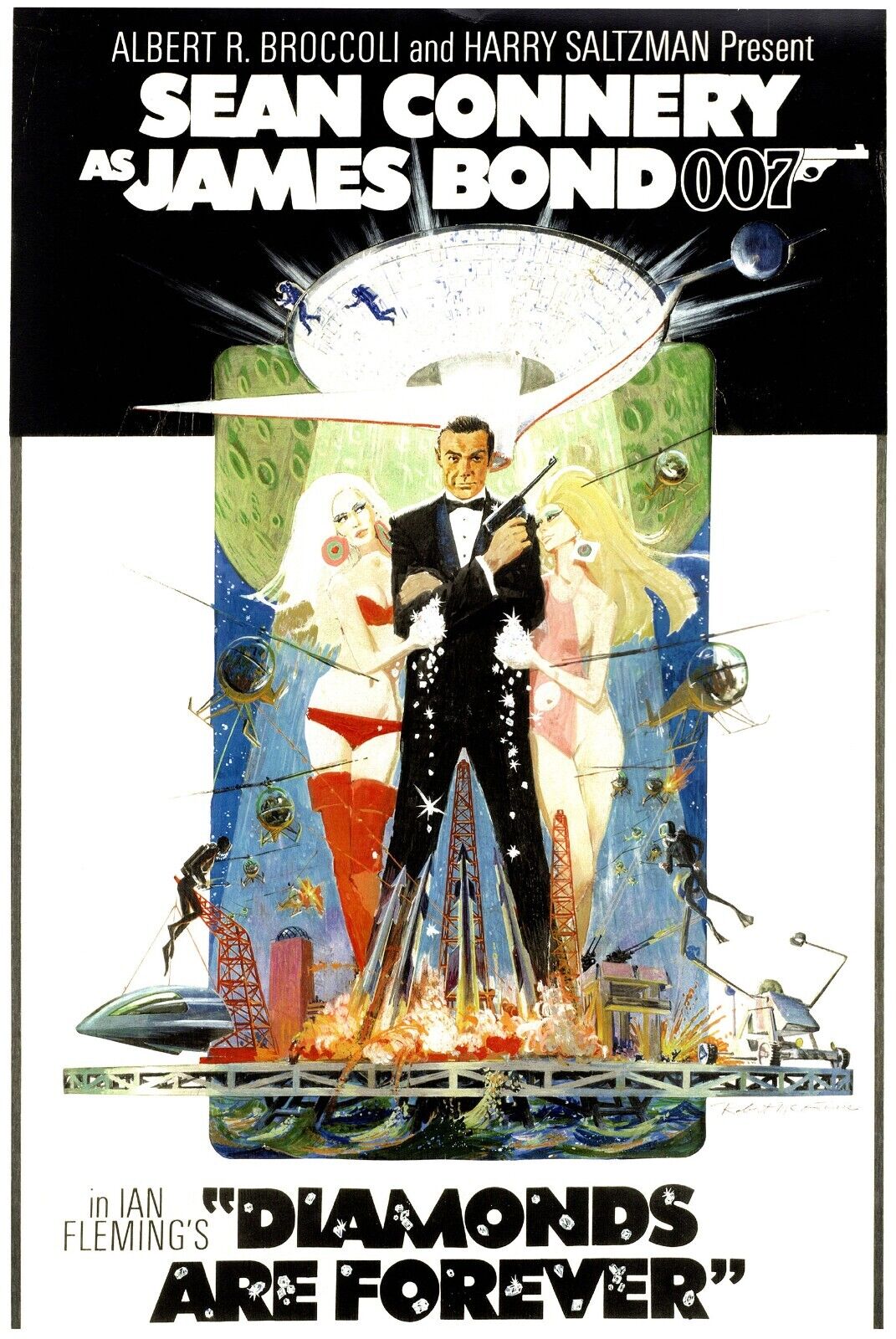 Diamonds are Forever - James Bond 007 Movie Poster - Sean Connery - US #1