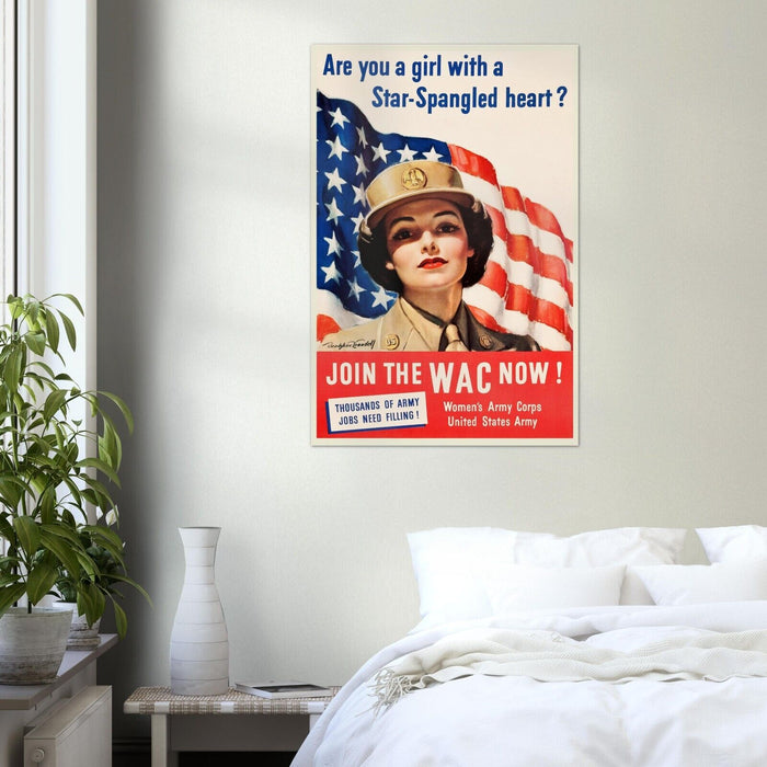 WAC - Women Army Corp - WW2 Vintage Poster - World War 2 Poster