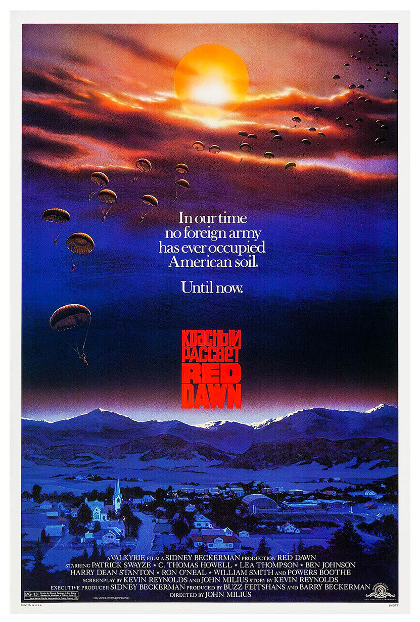 Red Dawn - Patrick Swayze - Movie Poster - 1984 - US Release #1