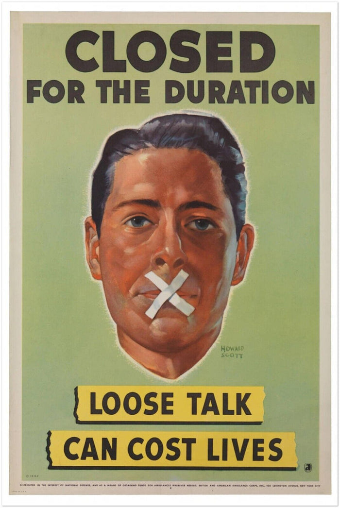 Closed For The Duration - World War 2 Poster - WW2 Vintage Poster