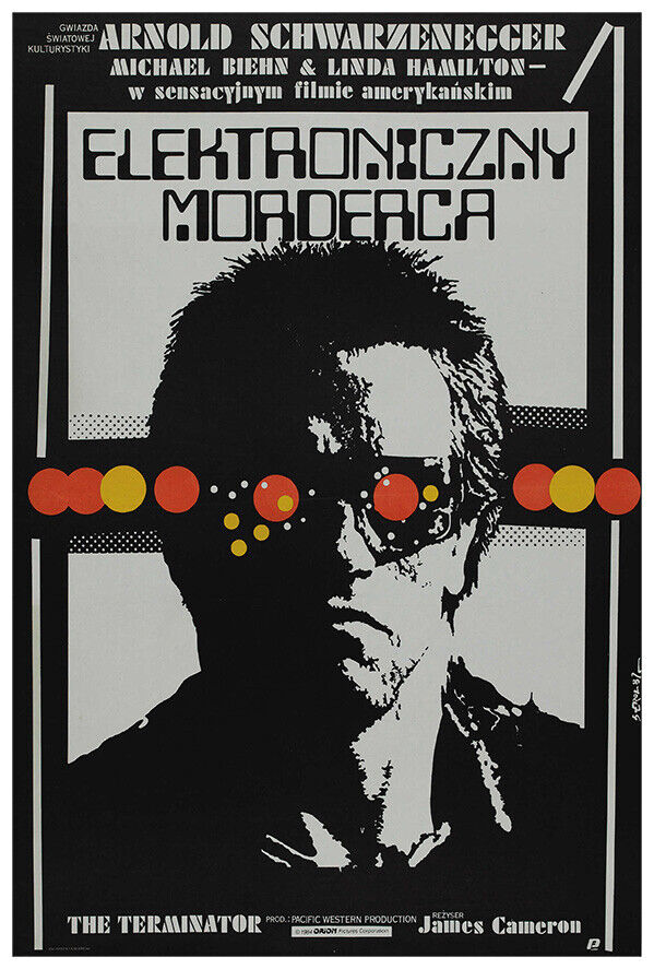 Terminator - Movie Poster - Arnold Schwarzenegger - Polish Version