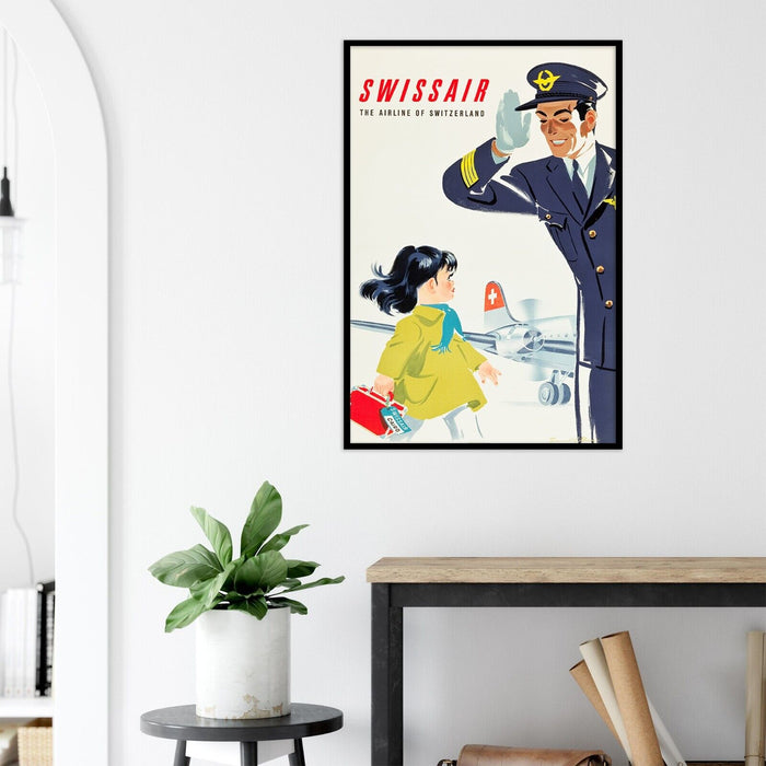 Swissair - Airline of Switzerland - 1960s - Vintage Airline Travel Poster