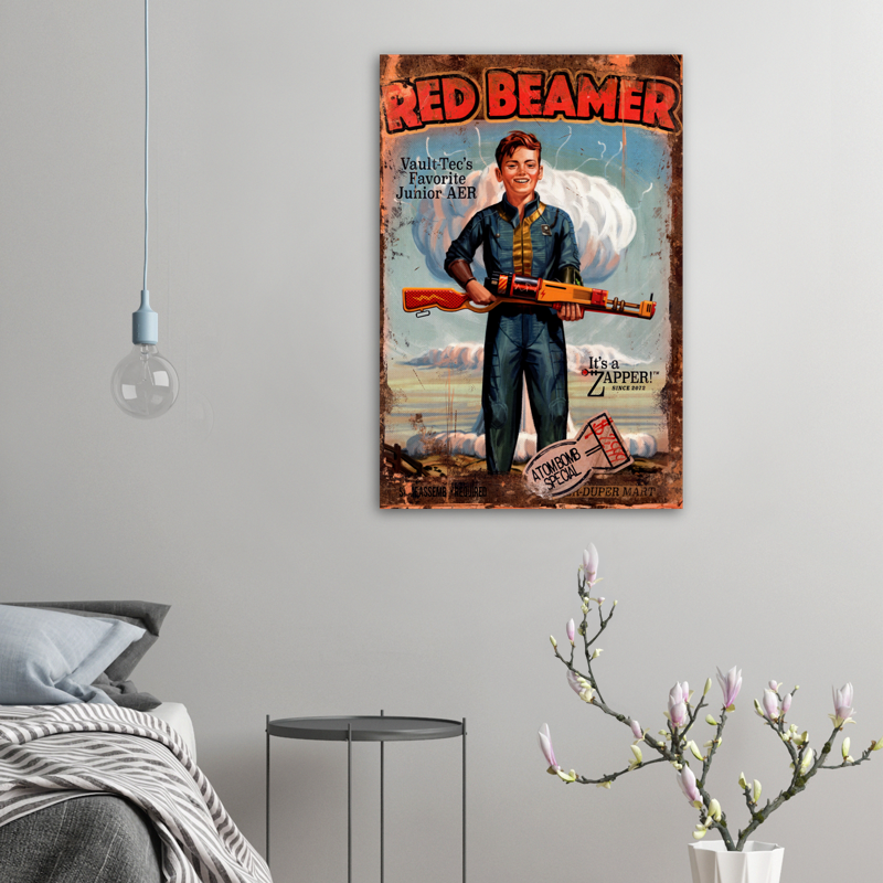 Fallout Poster Red Beamer Video Game Poster Gaming Fallout