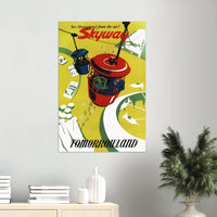 Disney Attraction Poster -  Skyway - Disneyland Vintage Poster