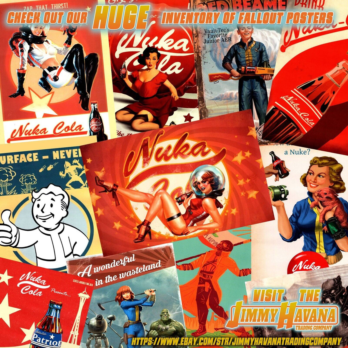 Fallout Poster Nuka Cola Cosmic Girl Pin Up Video Game Poster Gaming Fallout