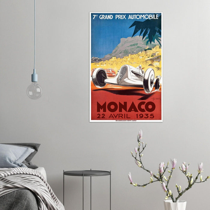 Monaco Grand Prix 1935 - Vintage Auto Racing Poster