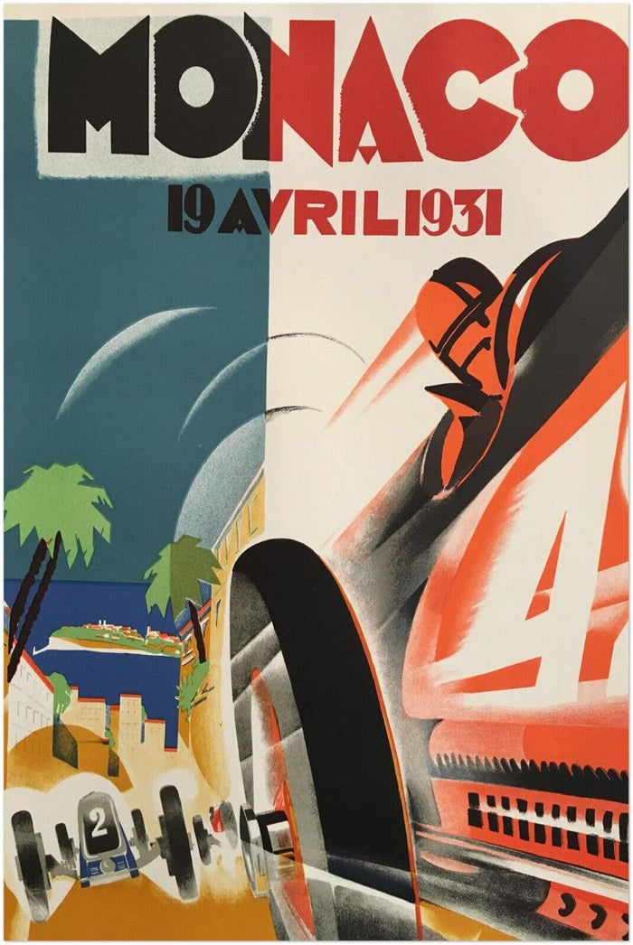 Monaco Grand Prix 1931 - Vintage Auto Racing Poster