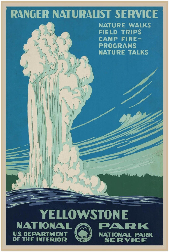 Yellowstone - National Park Service Poster - Vintage Print