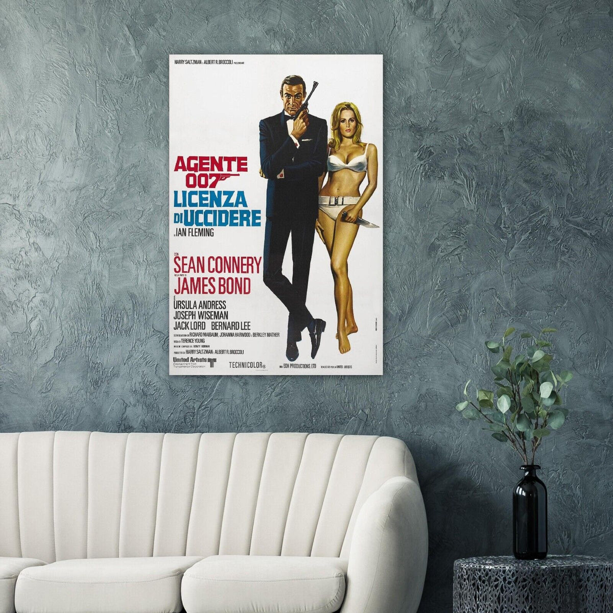 Dr. No - James Bond 007 Movie Poster - Sean Connery - Italian Version #2