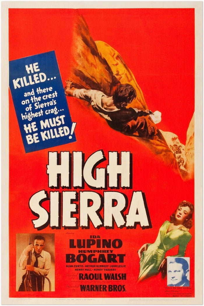 High Sierra - Vintage Movie Poster - Humphrey Bogart - Film Noir