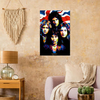 Queen Band Poster - Music Print, Rock Wall Art - Freddie Mercury