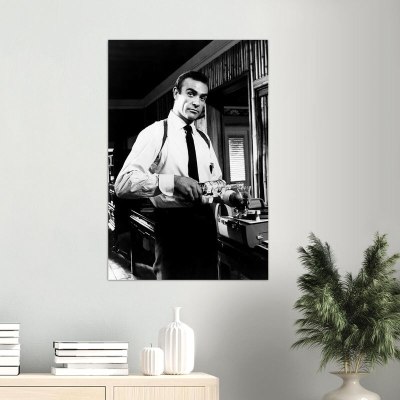 James Bond 007 Poster - Sean Connery - Martini Print